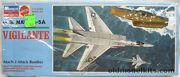 Monogram 1/72 US Navy A-5A Vigilante (A3J) Attack Bomber, 6814 plastic model kit